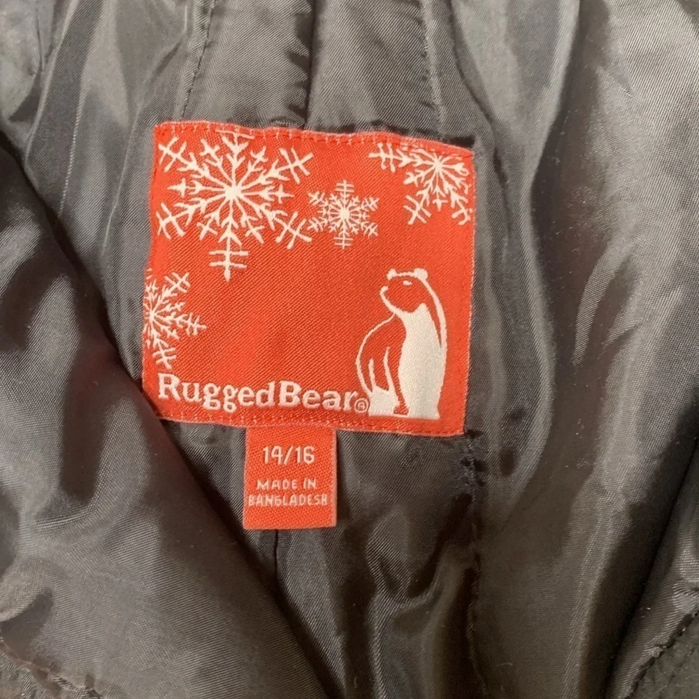 Rugged Bear | Black Insulated Winter Snow Ski Pants 14/16